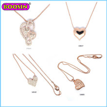 Vente directe en usine Collier pendentif coeur en or 18 K en or